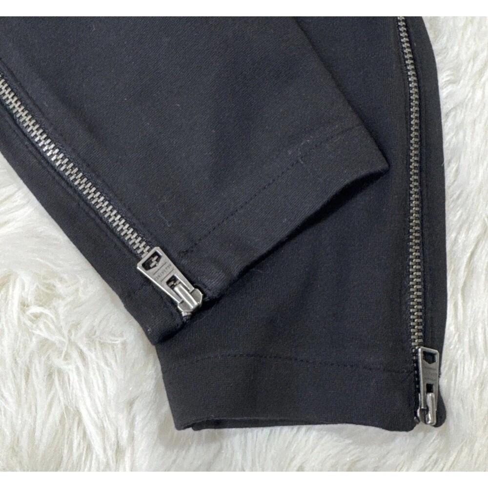 AllSaints Black Moto Zip Ankle Tyne Leggings Edgy Womens - Size XS (22x25.5) - Picture 7 of 10